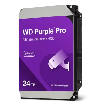 Western Digital WD Purple Pro 24TB 3.5" Surveillance HDD SATA 512MB Cache 5yrs Warranty