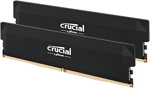 Crucial Pro 32GB (2x16GB) DDR5-6400 CL38 White Desktop Gaming RAM — XMP AMD Ryzen
