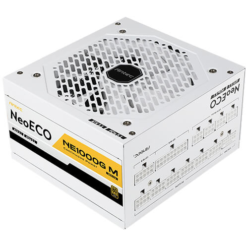 Antec NE1000G White 1000W 80+ Gold Fully Modular ATX 3.0 PCIe 5.0 120mm Silent Fan 10YR Warranty