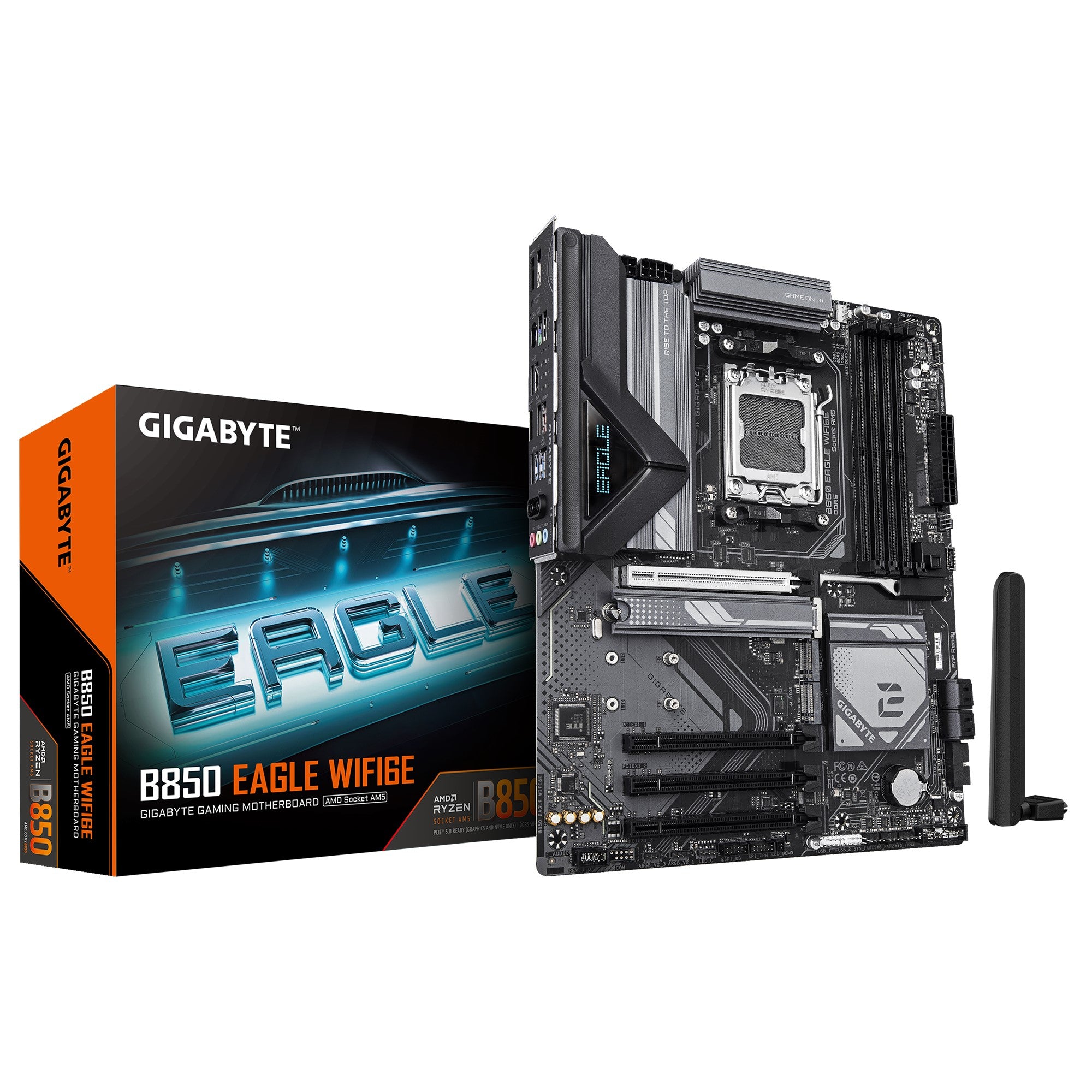 Gigabyte B850 EAGLE WIFI6E ATX AMD AM5 Motherboard 4x DDR5 256GB 4x PCIe 3x M.2 4x SATA 6x USB 3.2 Wi-Fi 6E