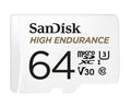 SanDisk High Endurance 64GB microSD Card 100MB/s Read 40MB/s Write 5000hrs 4K UHD V30 U3 Dash Cam Security Camera