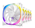 Antec Fusion 120mm ARGB PWM Case Fans 5-Pack with ARGB Controller — 57.93CFM Woven Cable Daisy Chain White