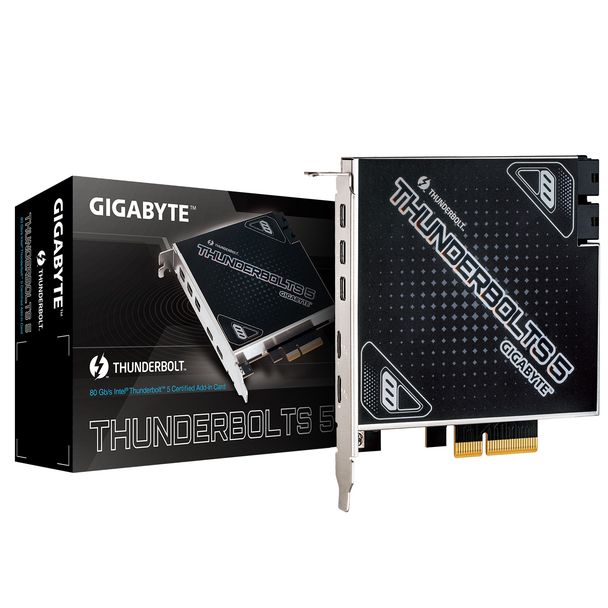 Gigabyte THUNDERBOLTS 5 Add-in Card Intel JHL9580 Dual Thunderbolt 5 Ports 80Gbps