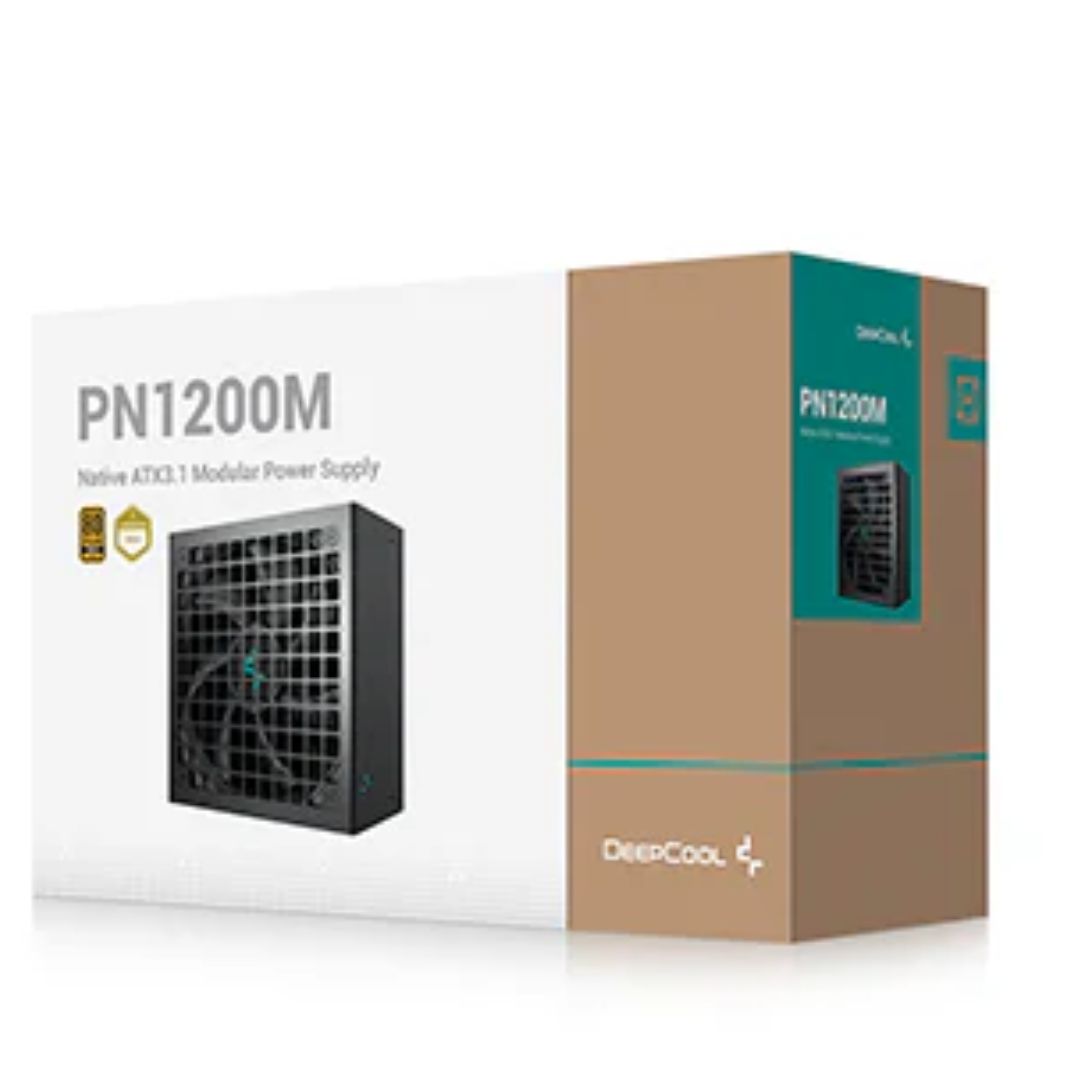 DeepCool PN1200M 1200W 80+ Gold Fully Modular ATX Power Supply 135mm FDB Fan PCIe 5.1 12V-2x6 Cable