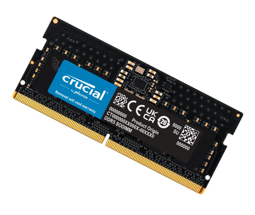 Crucial 32GB (1x32GB) DDR5 SODIMM 5600MHz CL46 1.1V Notebook Laptop Memory