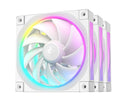 DeepCool FL12 White 120mm ARGB Case Fans 3-Pack — Fluid Dynamic Bearing 4-Pin PWM Addressable RGB LED