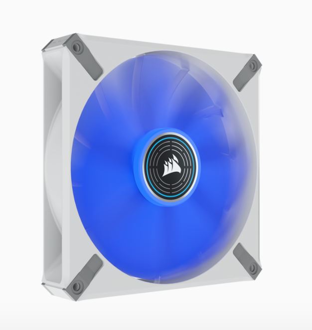Corsair ML140 LED Elite White 140mm Magnetic Levitation Blue LED Fan with AirGuide — Single Pack White