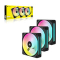 Corsair iCUE LINK QX120 RGB 120mm PWM Case Fans Starter Kit with iCUE LINK System Hub — Static Pressure 400RPM