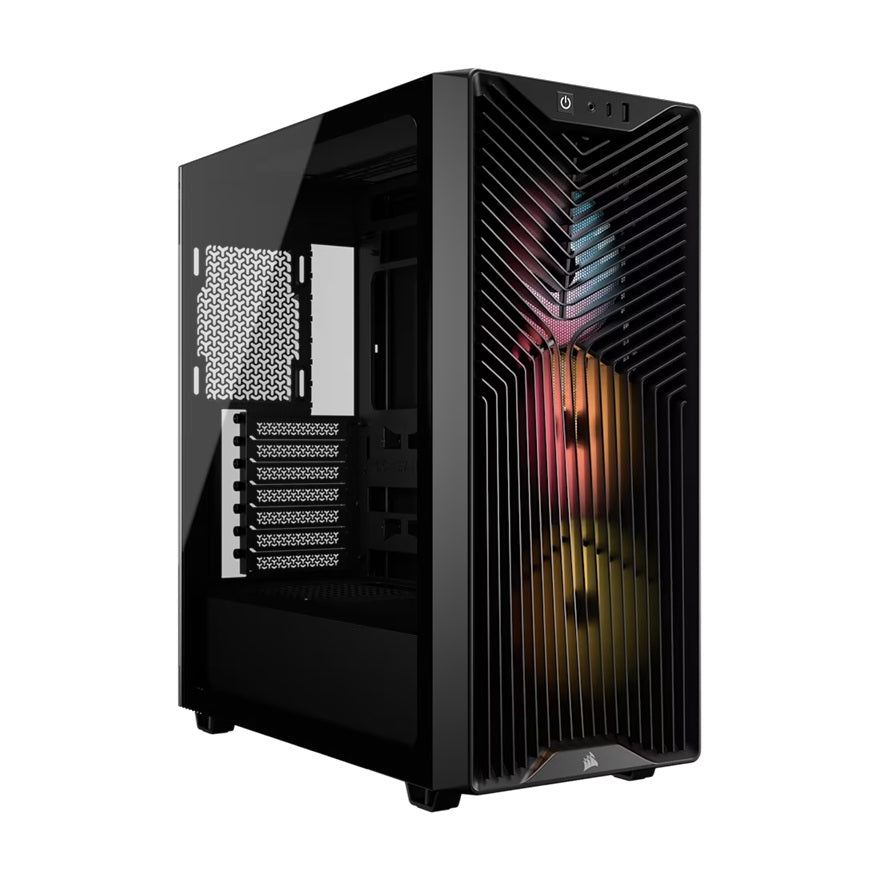 Corsair 3200D RS ARGB Black ATX mATX ITX Mid-Tower Tempered Glass Case GPU 400mm ARGB Fans USB-C 2YR