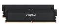 Crucial Pro 32GB (2x16GB) DDR5-6400 CL32 Black Desktop Gaming RAM — XMP AMD Ryzen Overclocking
