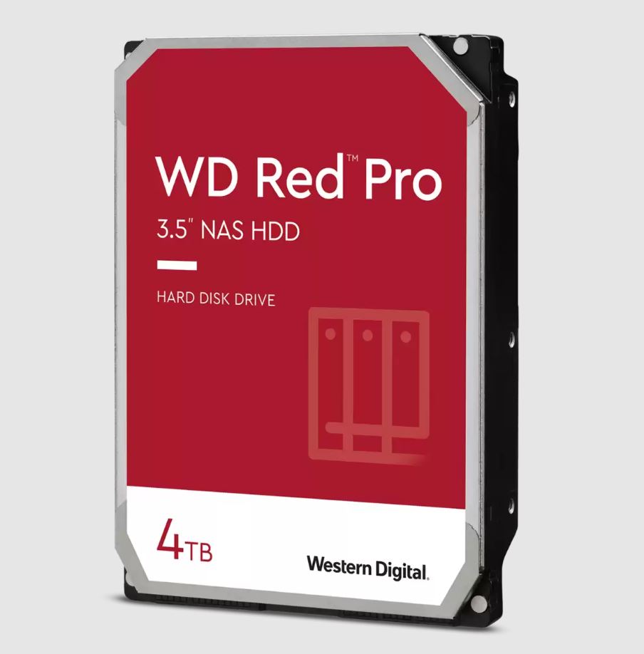 Western Digital WD Red Pro 4TB 3.5" NAS HDD SATA 6Gb/s 7200RPM 256MB Cache CMR 5yrs Wty