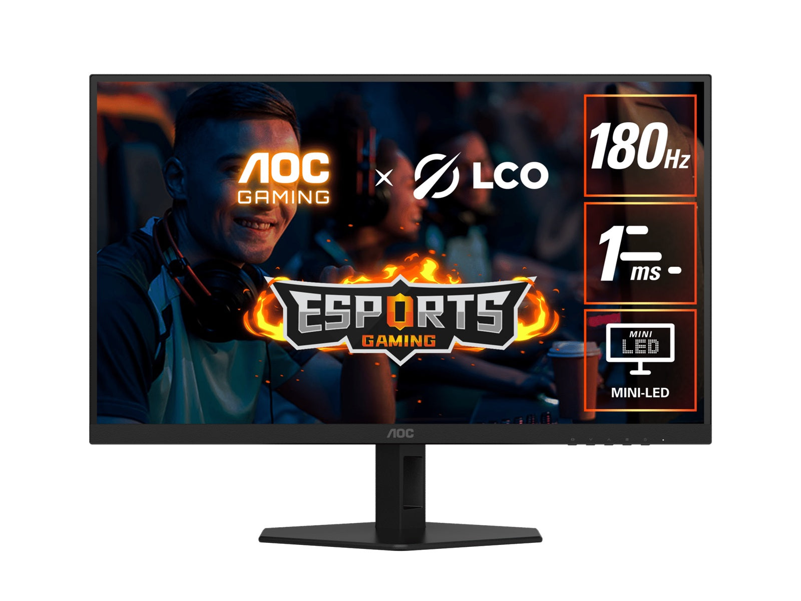 AOC Q27G40XMN 27" QD-MiniLED QHD 180Hz VA Monitor 2560x1440 1ms 5000:1 1200 nits Peak HDR 148% sRGB DP HDMI