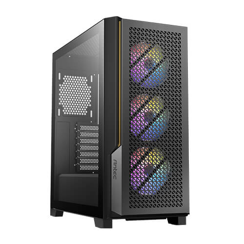 Antec P20C ARGB Black ATX E-ATX High Airflow Tempered Glass Case USB-C 3x ARGB PWM Fans Fan Control