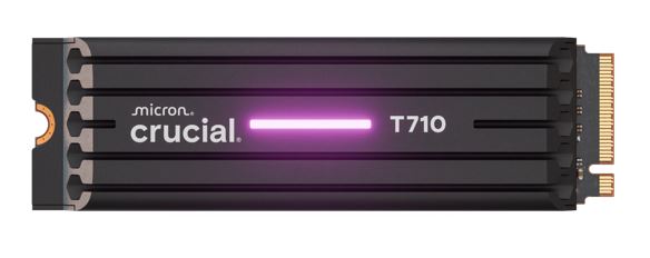 Crucial T710 2TB M.2 2280 PCIe Gen5 NVMe SSD with Heatsink — 14500MB/s Read 13800MB/s Write 5YR