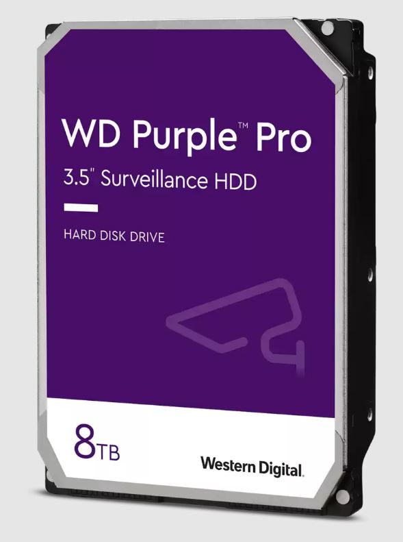 Western Digital WD Purple Pro 8TB 3.5" Surveillance HDD 7200RPM 256MB SATA3 245MB/s 24x7 5yrs Wty