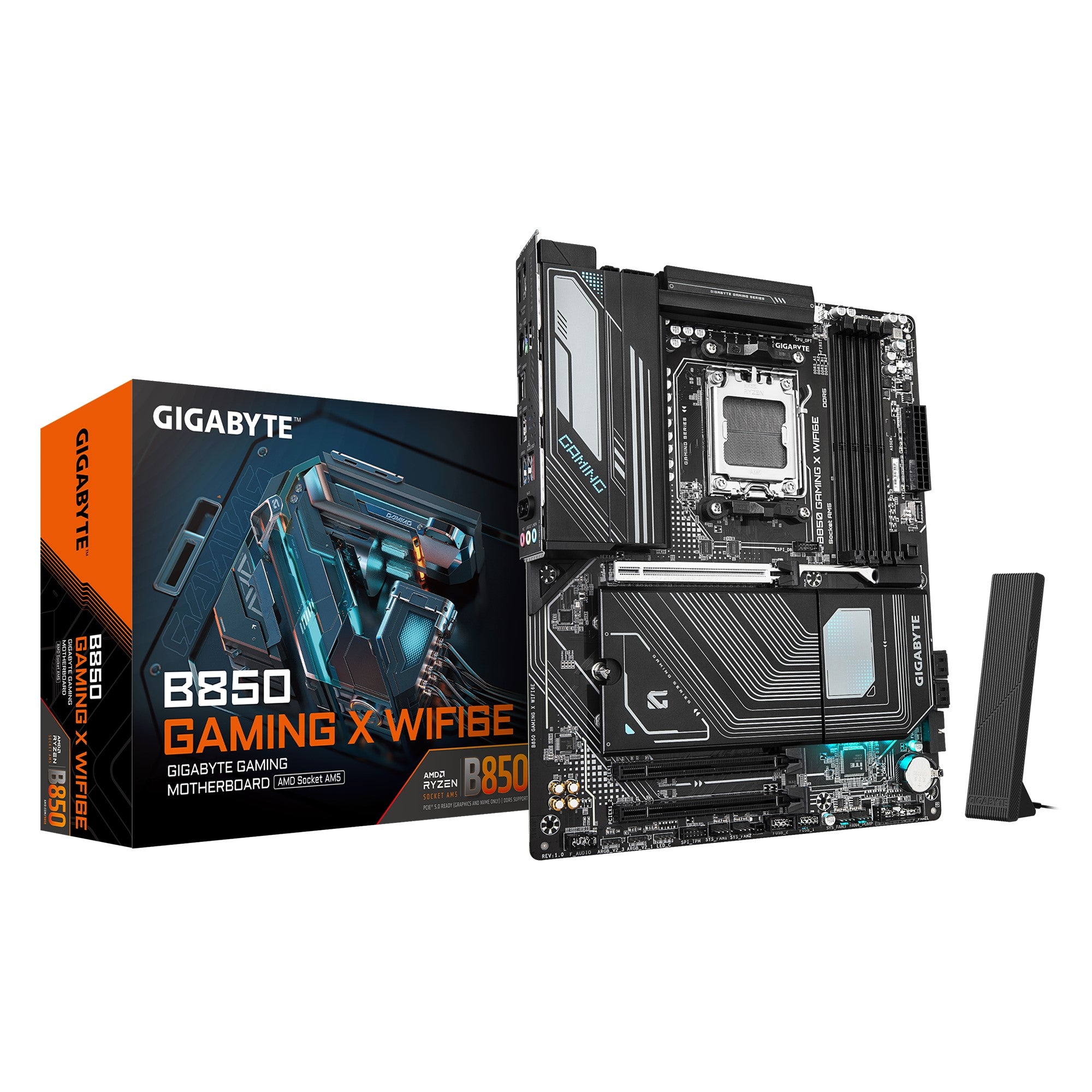 Gigabyte B850 GAMING X WIFI6E ATX AMD AM5 Motherboard 4x DDR5 256GB 3x PCIe 3x M.2 4x SATA 9x USB 3.2