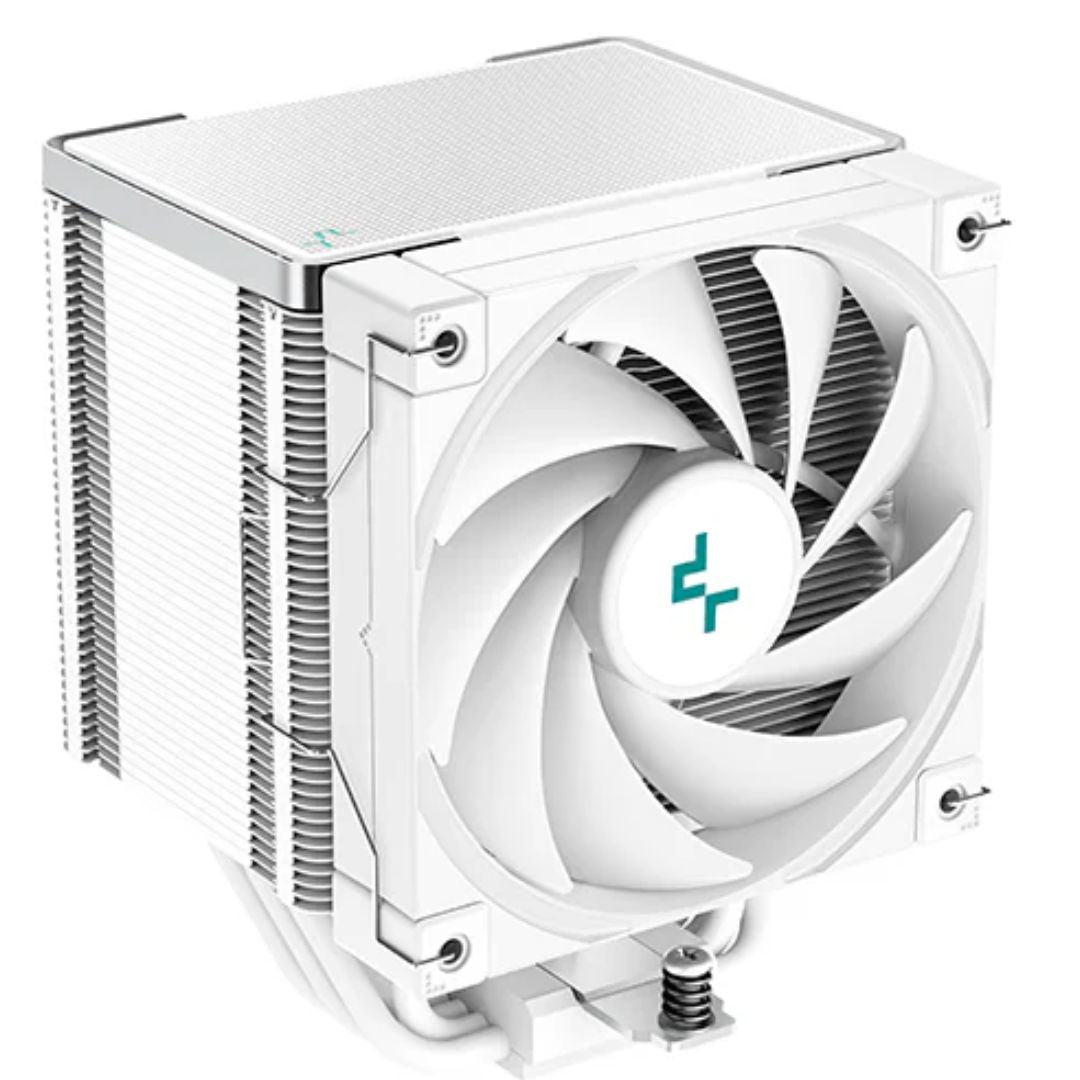 DeepCool AK500 White Single Tower CPU Cooler — 5 Copper Heat Pipes 120mm FDB PWM Fan 240W LGA2066/2011/1700/1200