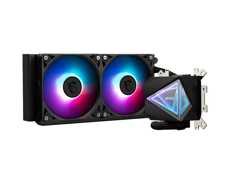 MSI MAG CORELIQUID I240 Black 240mm AIO Liquid CPU Cooler Intel LGA1700 LGA1200 AMD AM5/AM4 3YR