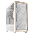 Antec Flux White ATX Mid-Tower Premium Birch Trim Case 5x White PWM ARGB Fans PWM Controller