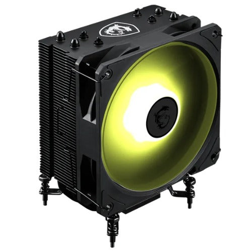 MSI MAG CoreFrozr AA13 Black Single Tower CPU Cooler — 4 Heat Pipes 120mm ARGB PWM Fan AM4/AM5 LGA1700/1851