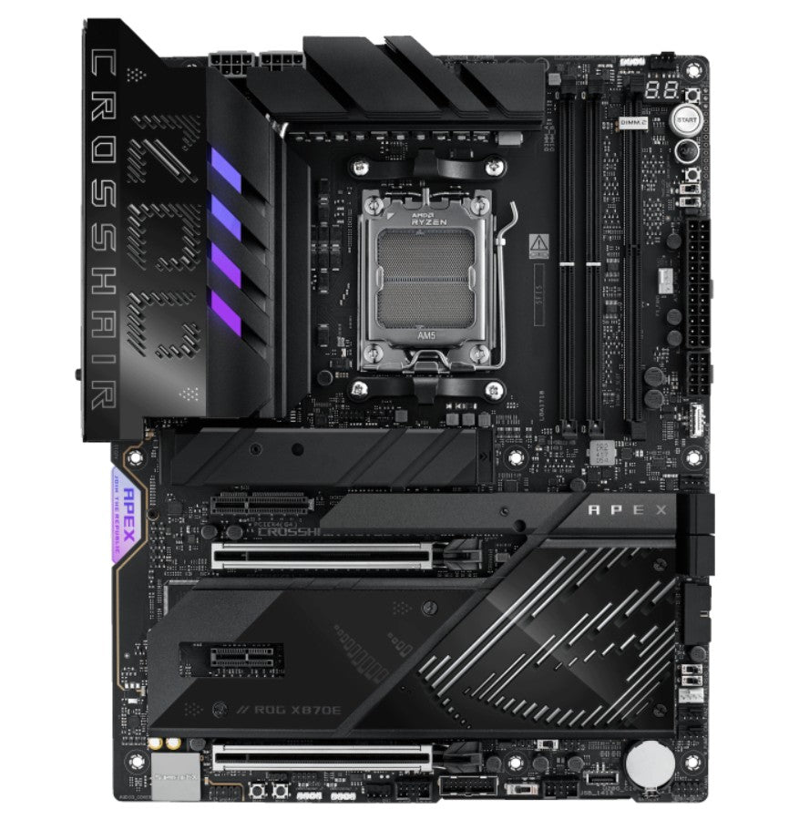 ASUS ROG CROSSHAIR X870E APEX ATX AMD AM5 Motherboard DDR5 18+2+2 Power Stages PCIe 5.0 2x X16 3x M.2 USB4 Wi-Fi 7