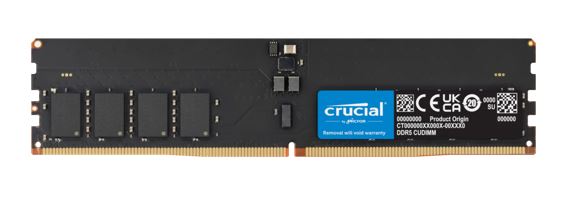 Crucial 64GB (1x64GB) DDR5-6400 CL52 CUDIMM Desktop RAM for Intel Core Ultra AI PC