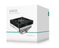 DeepCool AN600 Top-Flow Low-Profile CPU Cooler 180W 6 Heat Pipes Intel LGA1851/1700/1200/115X AMD AM5/AM4