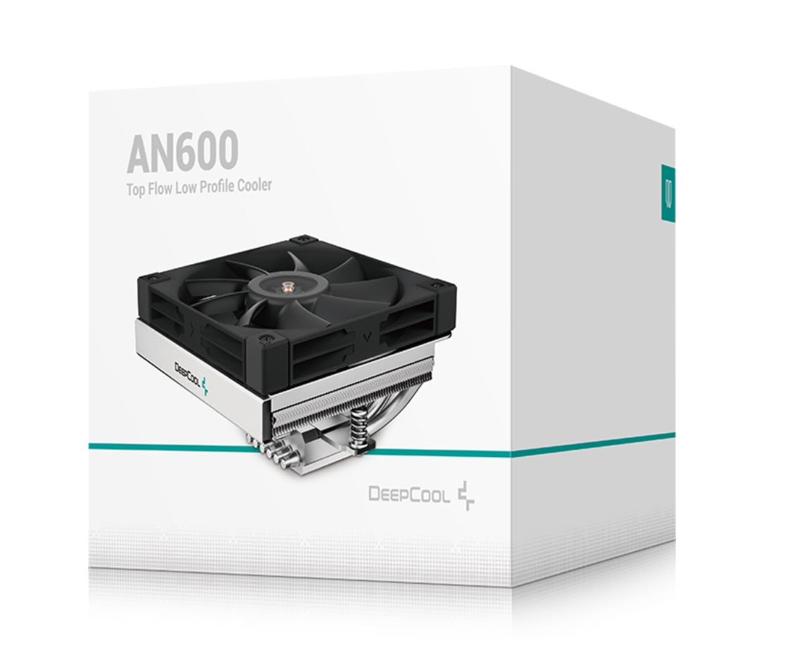 DeepCool AN600 Top-Flow Low-Profile CPU Cooler 180W 6 Heat Pipes Intel LGA1851/1700/1200/115X AMD AM5/AM4