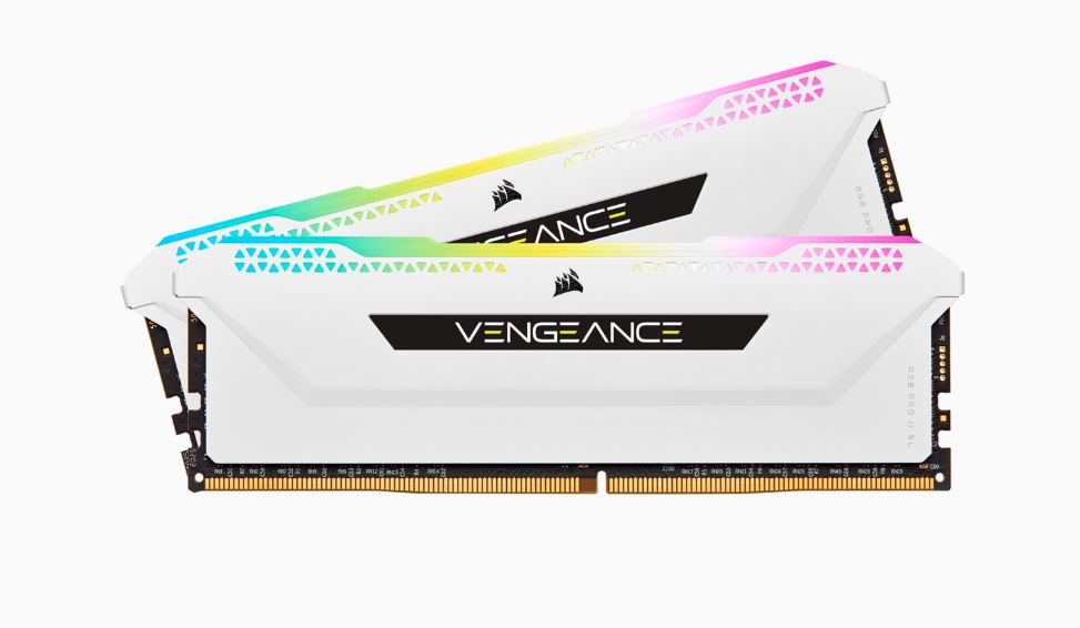 Corsair Vengeance RGB PRO SL 32GB (2x16GB) DDR4 3200MHz C16 White Desktop Gaming Memory