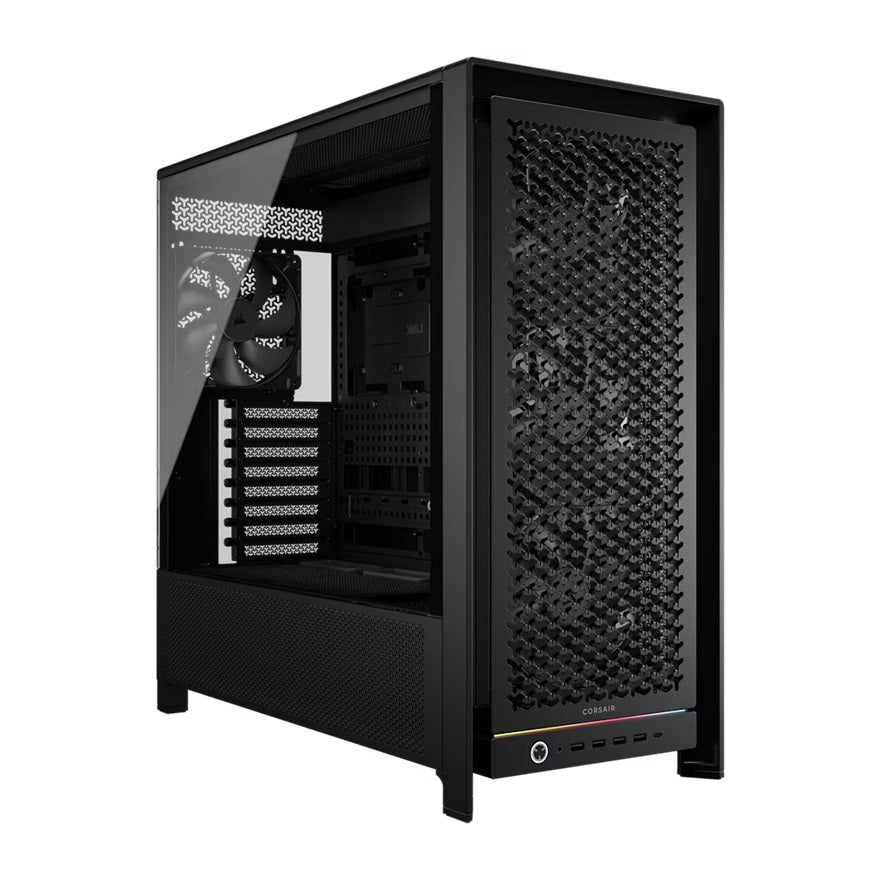 Corsair FRAME 5000D RS Black ATX High Airflow Mid-Tower Case GPU 450mm CPU 175mm 4x RS140 Fans USB-C