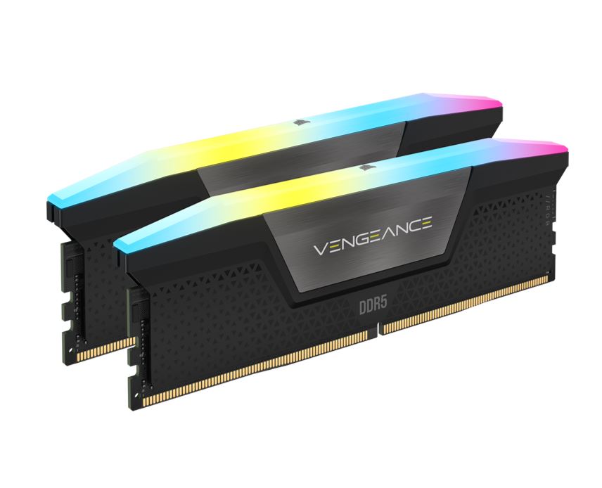 Corsair Vengeance RGB 32GB (2x16GB) DDR5-6200 CL36 1.3V Desktop Gaming RAM Black
