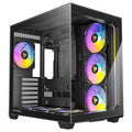 Antec C5 ARGB Black ATX mATX Seamless 270° Tempered Glass Case 7x ARGB PWM Fans USB-C Dual Chamber