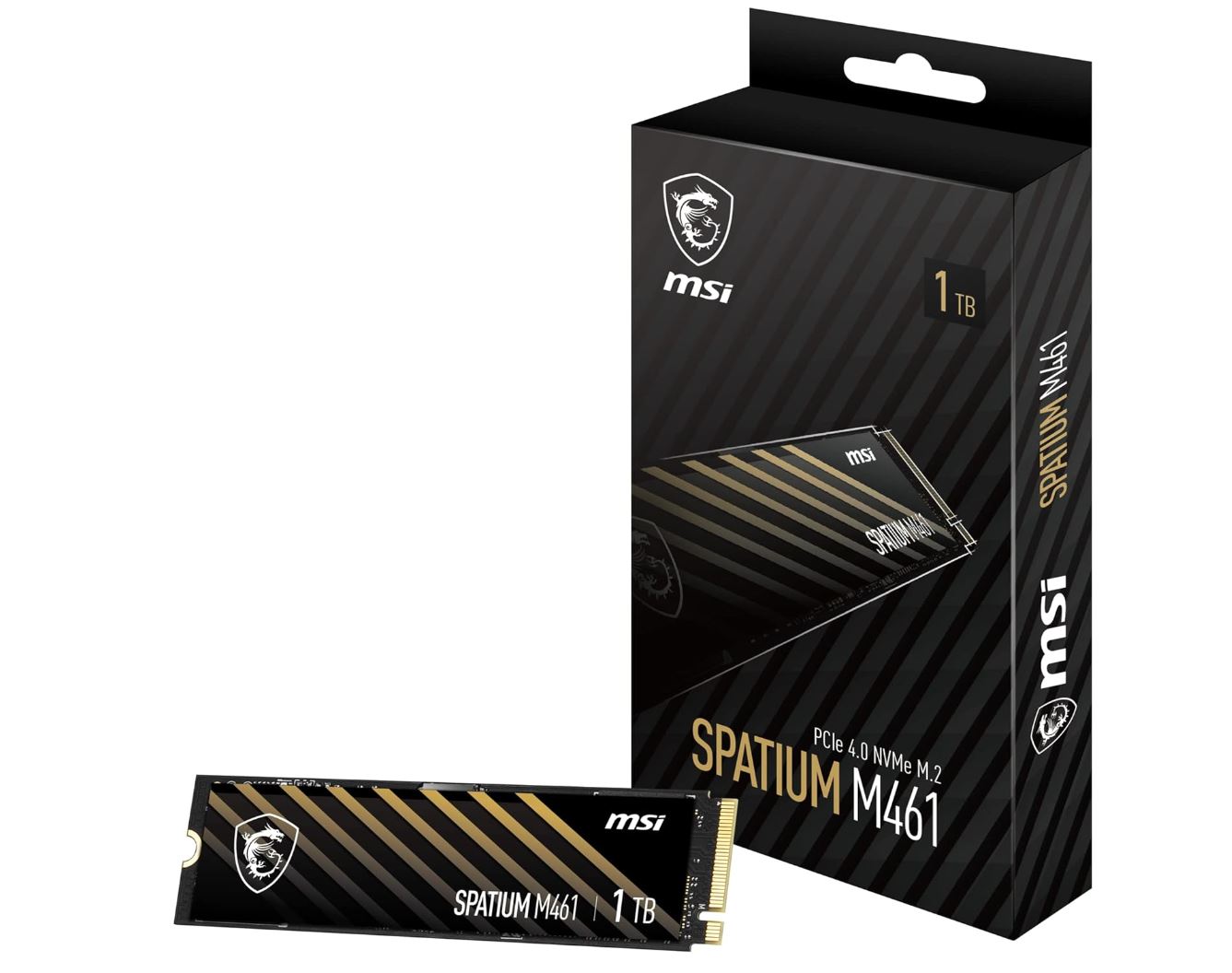 MSI SPATIUM M461 1TB PCIe 4.0 NVMe M.2 SSD