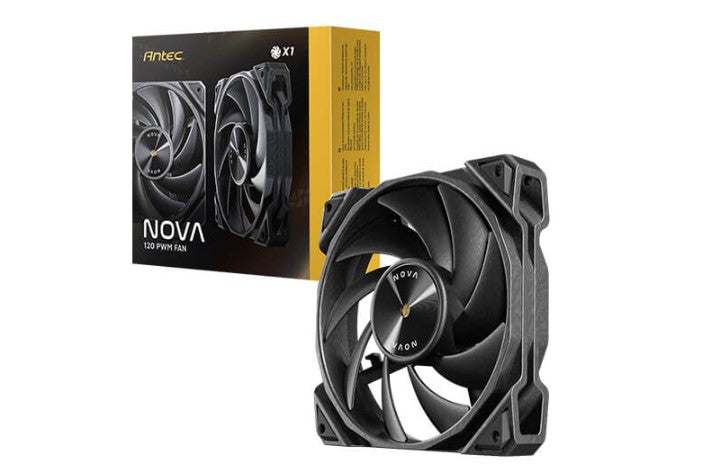 Antec Nova 120 Black PWM Fan with 3-Phase Speed Controller — Low Noise High Heat Dissipation Single Pack