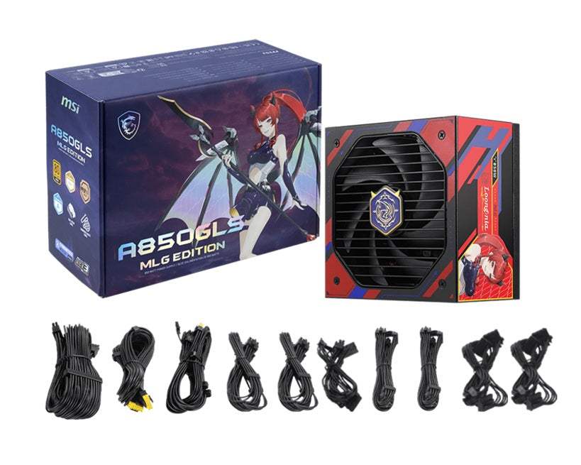 MSI MAG A850GLS MLG Edition 850W 80+ Gold Fully Modular Silent Power Supply