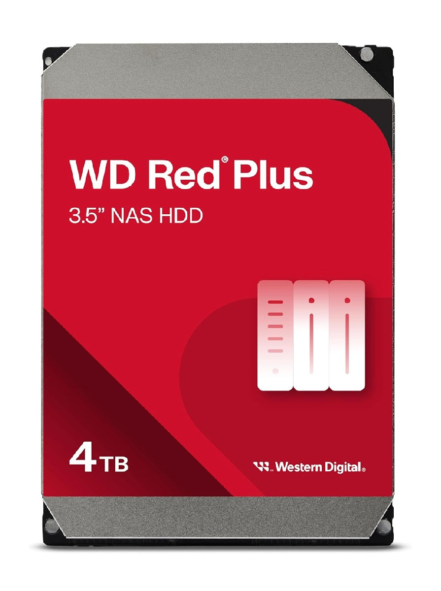 Western Digital WD Red Plus 4TB 3.5" NAS HDD SATA III 5400RPM 128MB Cache 180TB/Year 3yrs Wty