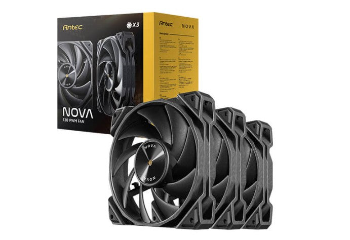Antec Nova 120mm PWM 3-Phase Speed Controller 3-Pack with Controller Low Noise