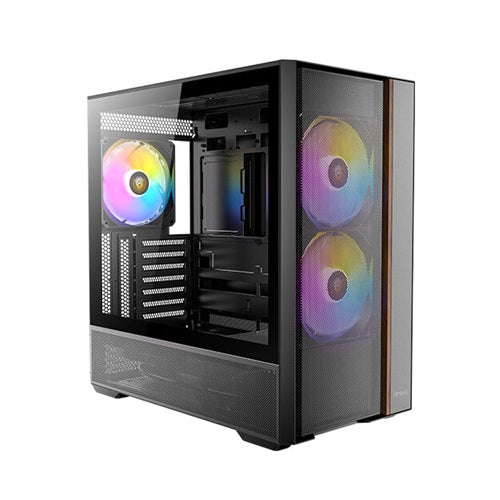 Antec Flux Rear ATX mATX ITX Tempered Glass Case 5x ARGB Fans 360mm Radiator GPU 400mm Mid-Tower