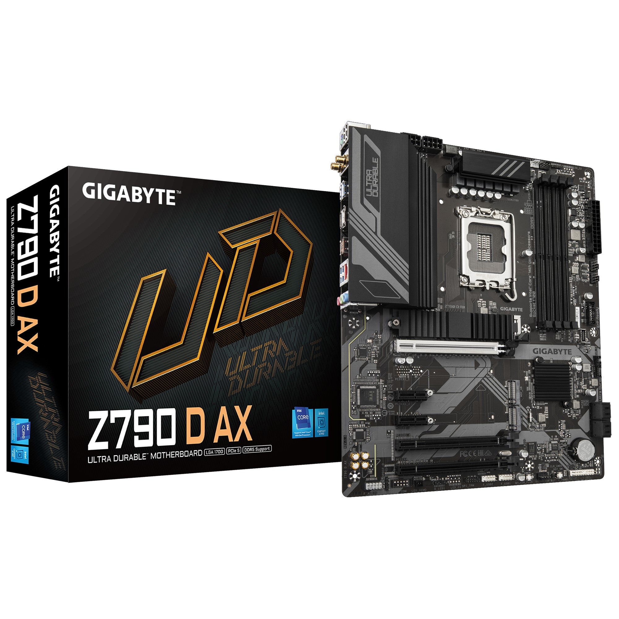 Gigabyte Z790 D AX ATX Intel LGA1700 Motherboard 4x DDR5 192GB 2x PCIe 3x M.2 4x SATA 6x USB 3.2 2x USB-C Wi-Fi