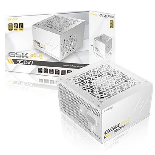 Antec GSK850 V2 White 850W 80+ Gold Fully Modular ATX 3.1 PCIe 5.1 12VHPWR 7YR Warranty