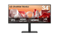 LG 34" UltraWide WQHD Curved IPS Monitor 3440x1440 HDR10 sRGB 99% USB-C 90W RJ45 Speakers Height Swivel Stand