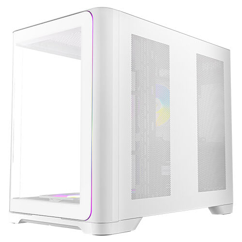 Antec C5 Curve ARGB White ATX mATX Dual Chamber Tempered Glass Case 4x ARGB PWM Fans USB-C