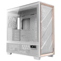 Antec Flux PRO White E-ATX Premium Birch Case Iunity Temp Display CPU/GPU LED 6x Fans ARGB PSU Shift