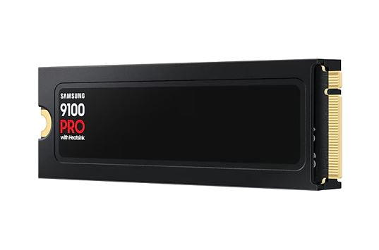 Samsung 9100 Pro 4TB M.2 2280 PCIe Gen5 NVMe SSD with Heatsink — 14800MB/s Read 13400MB/s Write AES 5YR