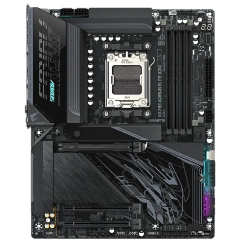 Gigabyte X870E AORUS ELITE X3D ATX AMD AM5 Motherboard 4x DDR5 256GB PCIe 5.0 M.2 USB4 Wi-Fi 7 5GbE Q-Flash