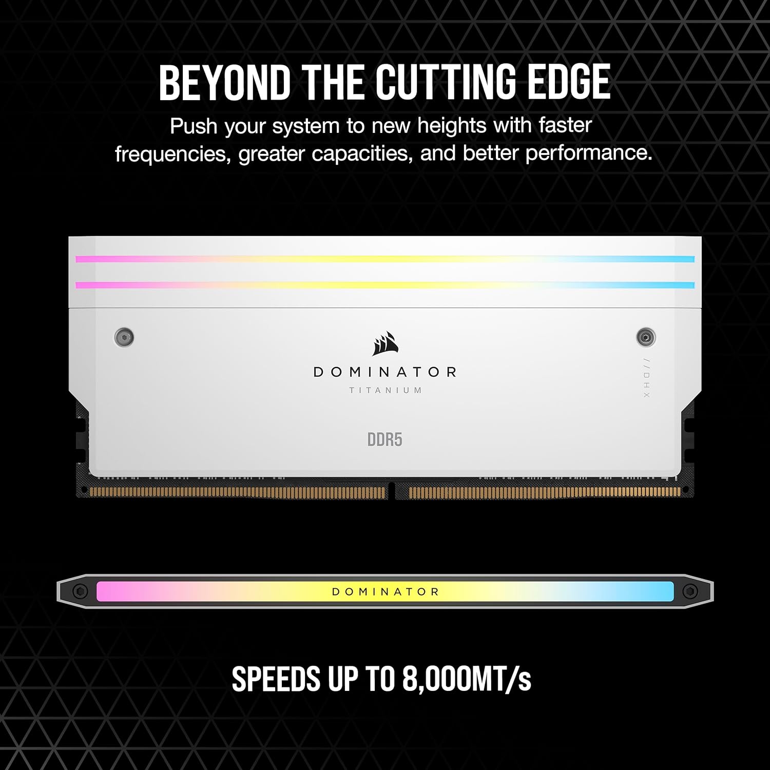 Corsair Dominator Titanium RGB 64GB (2x32GB) DDR5-6000 CL30 White Desktop Gaming RAM — Intel XMP