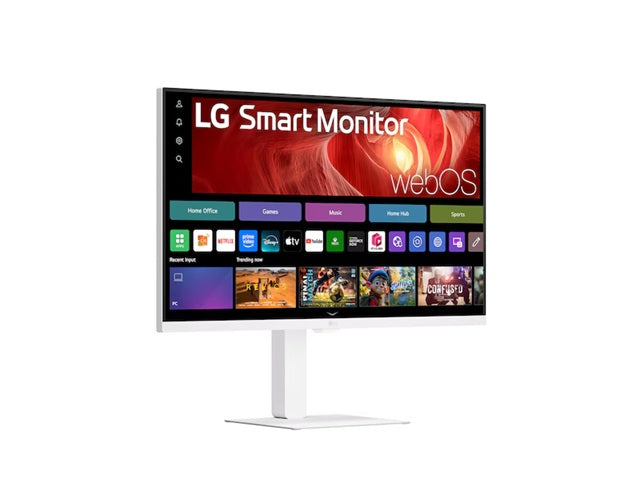 LG 31.5" 4K UHD Smart Monitor webOS USB-C 65W AirPlay 2 DCI-P3 90% Bluetooth Height Pivot Swivel Stand