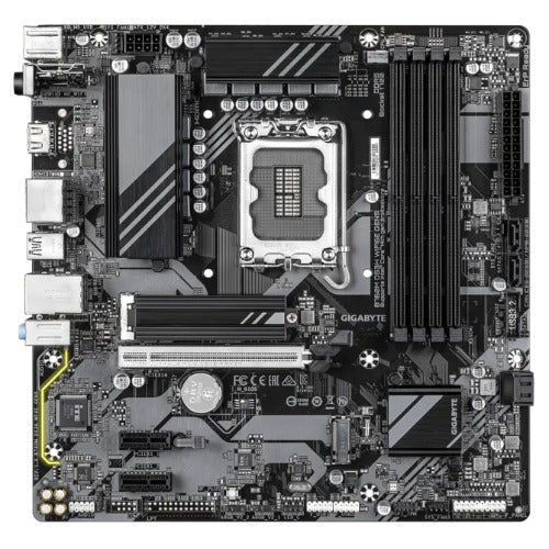 Gigabyte B760M DS3H WIFI6E GEN5 Micro-ATX Intel B760 LGA1700 Motherboard — DDR5 Wi-Fi 6E 4-Slot 256GB Dual M.2