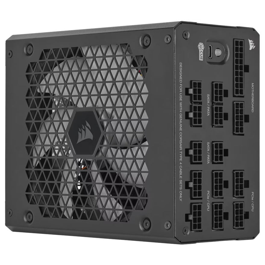 Corsair HX1000i 1000W Fully Modular 80+ Platinum ATX 3.1 Ultra-Low Noise 140mm Fan 8x SATA 5x PCIe