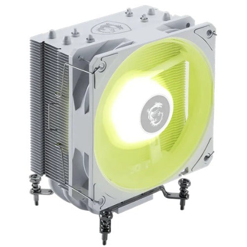 MSI MAG CoreFrozr AA13 White Single Tower CPU Cooler — 4 Heat Pipes 120mm ARGB PWM Fan AM4/AM5 LGA1700/1851